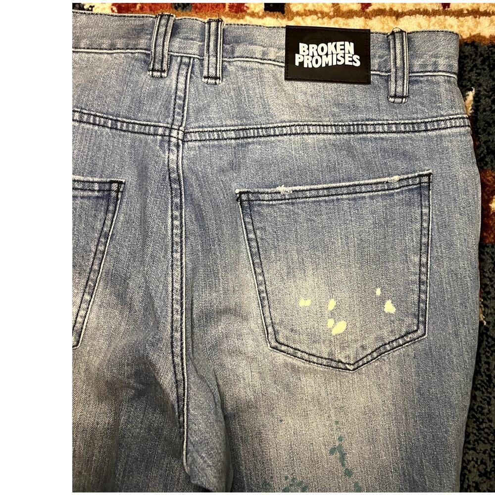 Broken Promises Ultra Slim Stretch Denim Jeans Size 32 Mens - Picture 9 of 9